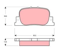 TRW Kit pastiglie freno GDB3278 – freno a disco posteriore