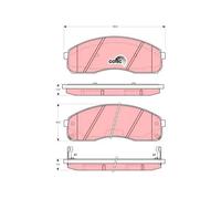 TRW Set di pastiglie freno GDB3301 - anteriore per KIA Carnival