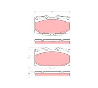 Set di pastiglie freno TRW GDB3307, anteriore