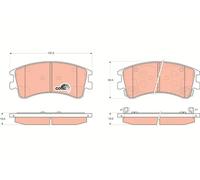 Pastiglie freno GDB3310 TRW per MAZDA 6 Hatchback 6 Tre volumi 6 Station Wagon