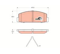 Set di pastiglie freno TRW GDB3311, posteriore