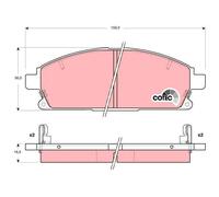 Pastiglie freno GDB3312 TRW per NISSAN INFINITI