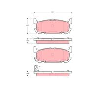 Set di pastiglie freno TRW GDB3318, indietro