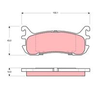 Set di pastiglie freno TRW GDB3319, posteriore