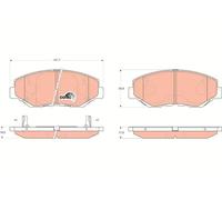 Set di pastiglie freno TRW GDB3325, anteriore