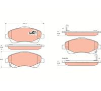 Set di pastiglie freno TRW GDB3336, anteriore