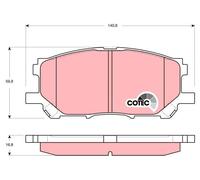 Set di pastiglie freno TRW GDB3338, anteriore