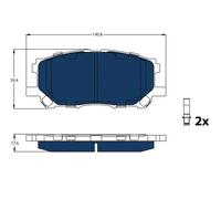 TRW GDB3338BTE Kit pastiglie freni