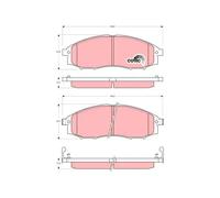 Pastiglie freno GDB3340 TRW per NISSAN PATHFINDER II PICK UP NAVARA