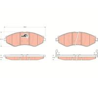 Set di pastiglie freno TRW GDB3347, anteriore