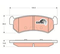 TRW GDB3348 Kit pastiglie freni