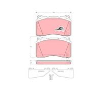 Set di pastiglie freno TRW GDB3349, anteriore