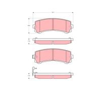 TRW GDB3362 Kit pastiglie freno, Freno a disco per NISSAN