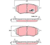 Set di pastiglie freno TRW GDB3372, anteriore