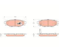 Pastiglie freno GDB3373 TRW per SUBARU TOYOTA