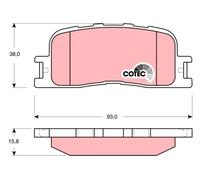 Set di pastiglie freno TRW GDB3374, indietro