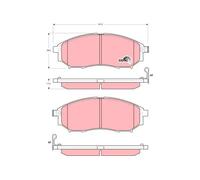 TRW Pastiglie Freno GDB3392 – Set 4, Anteriore per Nissan Dualis I (J10, NJ10) 2006-2015