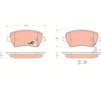 TRW Pastiglie Freno GDB3396 – Set di 4 Anteriore per Suzuki Swift III (MZ, EZ) 2005 e altri veicoli