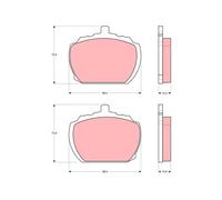 Pastiglie freno GDB340 TRW per ROVER FORD RELIANT TRIUMPH MG