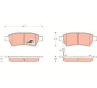 Set di pastiglie freno TRW GDB3405, posteriore