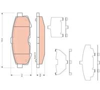 Set di pastiglie freno TRW GDB3406, posteriore