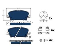 Pastiglie freno GDB3407BTE TRW per HONDA CIVIC VII Tre volumi
