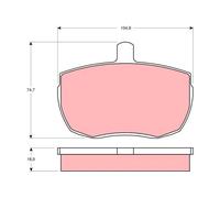 KIT PASTIGLIE FRENO ANT TRW LAND ROVER DEFENDER Pick Up 2.5 90 Td5 4x4 90KW 9...
