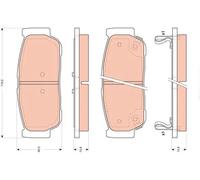 Kit pastiglie freno, Freno a disco WRP10673 per SSANGYONG