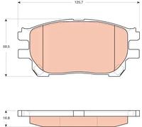 Set di pastiglie freno TRW GDB3414, anteriore