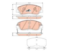 Pastiglie freno GDB3418 TRW per KIA SSANGYONG HYUNDAI