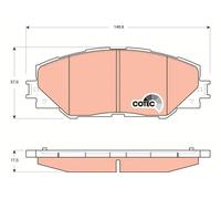 Pastiglie freno GDB3424 TRW per TOYOTA RAV 4 III AURIS RAV 4 IV RAV 4 IV VAN