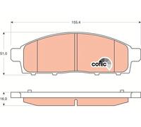 Pastiglie freno GDB3435 TRW per MITSUBISHI L200 / TRITON