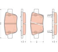 KIT PASTIGLIE FRENO POST TRW TOYOTA ESTIMA III 2.4 125KW 05> GDB3456