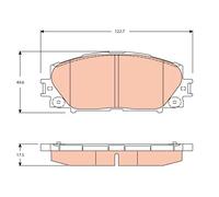 Pastiglie freno GDB3459 TRW per TOYOTA YARIS YARIS / VIOS Tre volumi