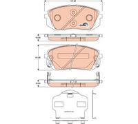 Set di pastiglie freno TRW GDB3461, anteriore