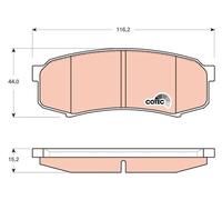 Pastiglie freno GDB3464 TRW per TOYOTA MITSUBISHI