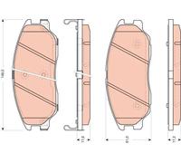 Pastiglie freno GDB3465 TRW per HYUNDAI TERRACAN