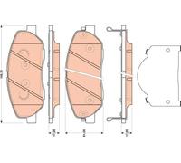 Pastiglie freno GDB3483 TRW per HYUNDAI GENESIS