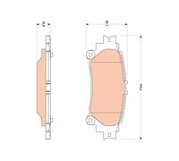Pastiglie freno GDB3497 TRW per LEXUS TOYOTA