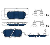 Set di pastiglie freno TRW GDB3508BTE, posteriore