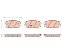 Pastiglie freno GDB3530 TRW per HYUNDAI KIA