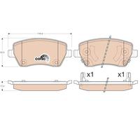 Set di pastiglie freno TRW GDB3546, anteriore