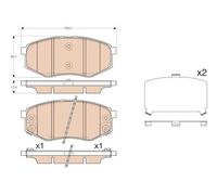 Set di pastiglie freno TRW GDB3553, anteriore