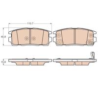 Set di pastiglie freno TRW GDB3566, posteriore