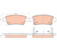 Pastiglie freno GDB3576 TRW per HONDA CR-V IV