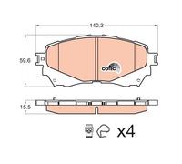 TRW GDB3580 Kit pastiglie freno, Freno a disco