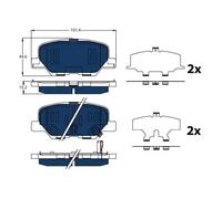 Set di pastiglie freno TRW GDB3583BTE, anteriore