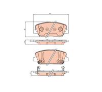 TRW GDB3621 Kit pastiglie freno, Freno a disco per HYUNDAI,KIA