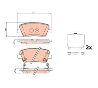 TRW Kit pastiglie freno, Freno a disco GDB3624