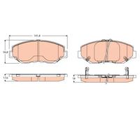 Pastiglie freno GDB3627 TRW per HONDA CR-V II